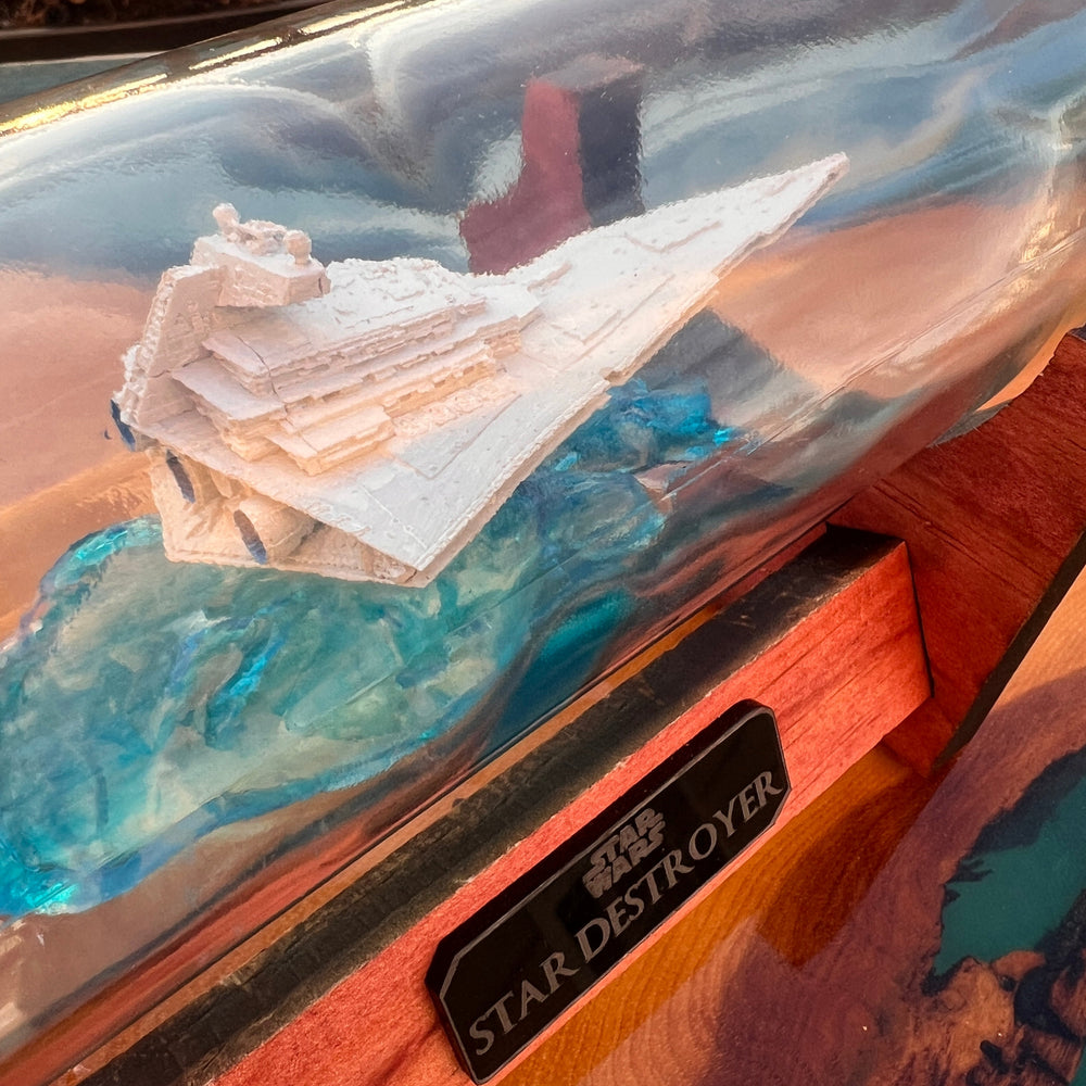 Star Wars Imperial Star Destroyer in a Wine Bottle