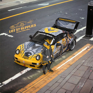 Cool Car Porsche RWB 964 BANSHEE MECHA Livery Figure Version 1:64
