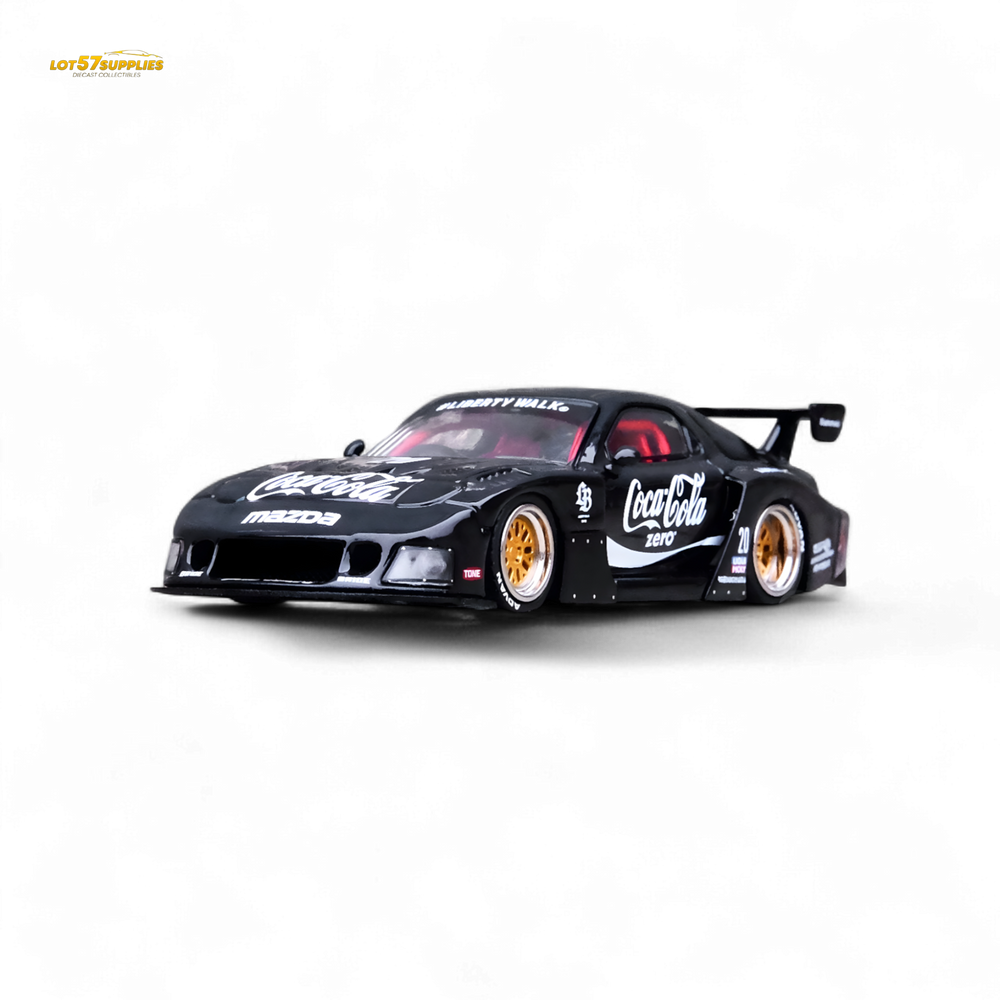 Inno64 Mazda RX-7 LBWK in Black 1:64 IN64-LBWK-RX7-01
