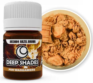 Black Forest® Hobby Supply Co AK Interactive 13004 Deep Shades for Wargamers: Hazel Brown Acrylic 30ml Bottle — Paints,