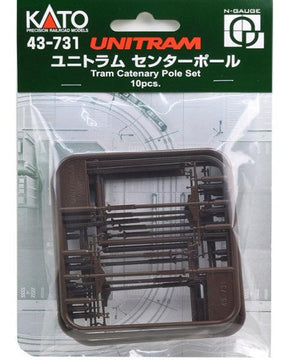 Kato 43-731 N Scale UNITRAM Tram Catenary Pole set (10pcs)