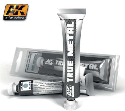 Black Forest® Hobby Supply Co AK Interactive 458 True Metal: Silver Wax Paint 20ml Tube — Glues, Paints, Tools > AK