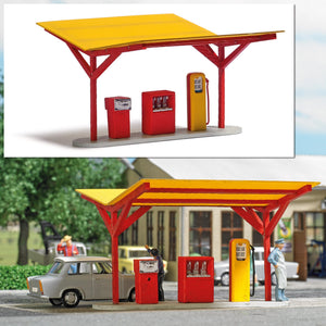 Busch 1917 HO Scale Minol Gas Station Laser-Cut Kit