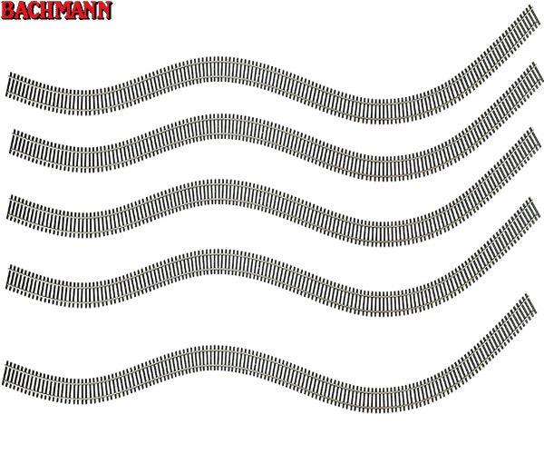 Bachmann 44371 36" Code 100 Nickel Silver Flex Train Track (5) HO Scale