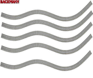 Bachmann 44371 36" Code 100 Nickel Silver Flex Train Track (5) HO Scale
