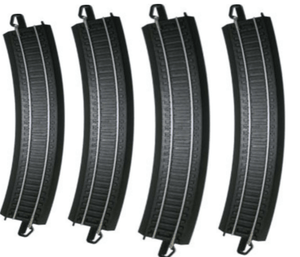 Bachmann 44480 HO Scale E-Z Train Track Black 18" Radius Curved 50pcs
