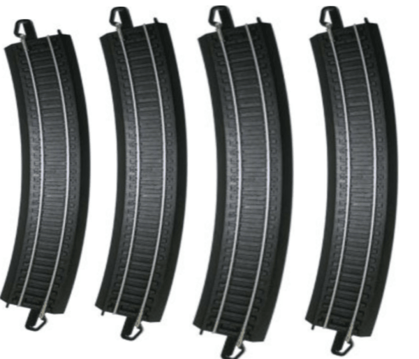 Bachmann 44480 HO Scale E-Z Train Track Black 18" Radius Curved 24 pcs
