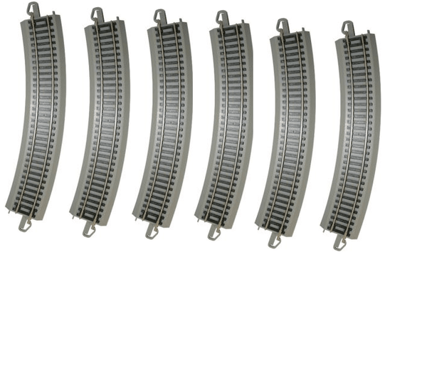 Bachmann 44580 HO Scale E-Z Train Track Silver/Gray 18" Radius Curved 24 pcs