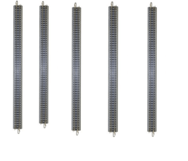 Bachmann 44882 N Scale E-Z Train Track Silver/Gray 10" Straight Track 50pcs
