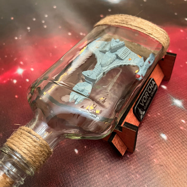 CCHobbyFun Star Trek Klingon Vorcha Cruiser Starship in a Bottle
