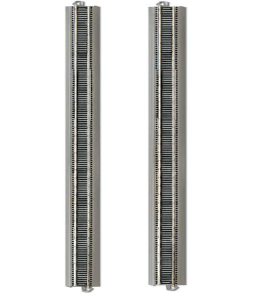 Bachmann 44584 Ho Scale E-Z Train Track Silver/Gray 36" Straight Track 2 Pcs