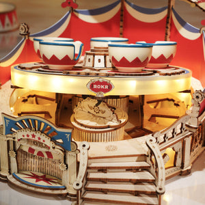 ROKR - Tilt-A-Whirl DIY Music Box 3D Wooden Puzzle EA04