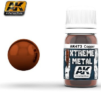 Black Forest® Hobby Supply Co AK Interactive 473 Xtreme Metal: Copper Metallic Paint 30ml Bottle — Glues, Paints, Tools > AK