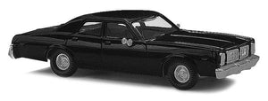 Black Forest® Hobby Supply Co Busch 89120 HO Scale 1976 Dodge Monaco Sedan - Assembled -- Black — HO Scale Vehicles > Busch