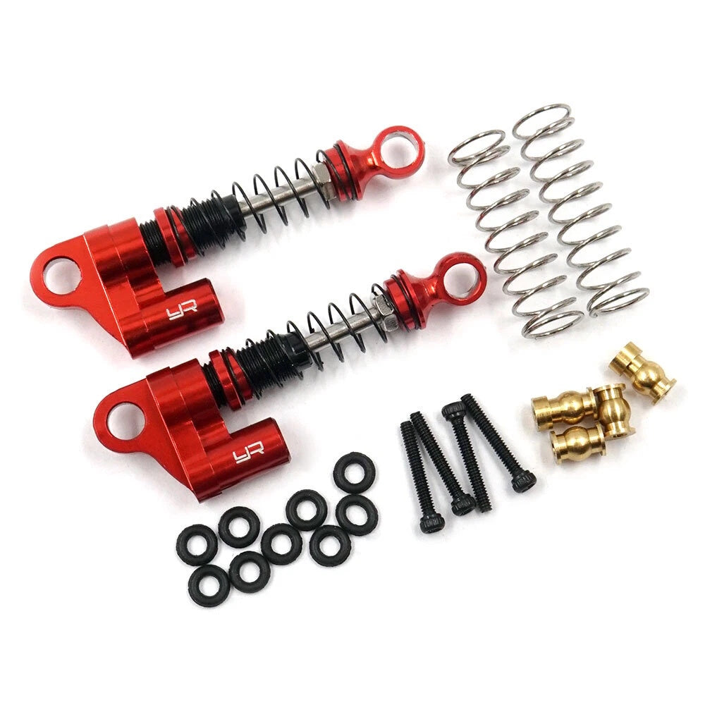 Yeah Racing AXSC-047RD Aluminum Shock Pair : Axial SCX24 Red