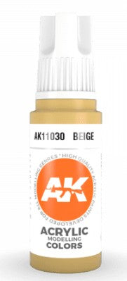 Black Forest® Hobby Supply Co AK Interactive 11030 Beige 3G Acrylic Paint 17ml Bottle — Glues, Paints, Tools > AK Interactive