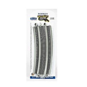 Bachmann HO Scale BAC44507 35-1/2" Radius 18-Degree EZ Track Nickel Silver Curve