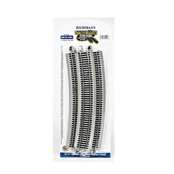 Bachmann HO Scale BAC44507 35-1/2" Radius 18-Degree EZ Track Nickel Silver Curve