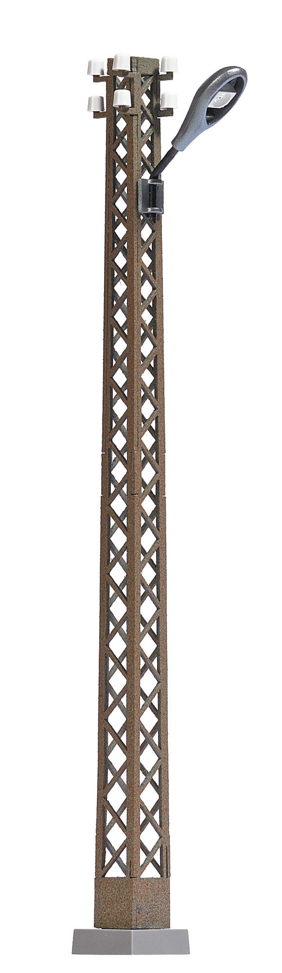 Black Forest® Hobby Supply Co Busch 4181 HO Scale Lamp with Rusty Latticework Mast, Teardrop Lamp — HO Scale Lighting > Busch