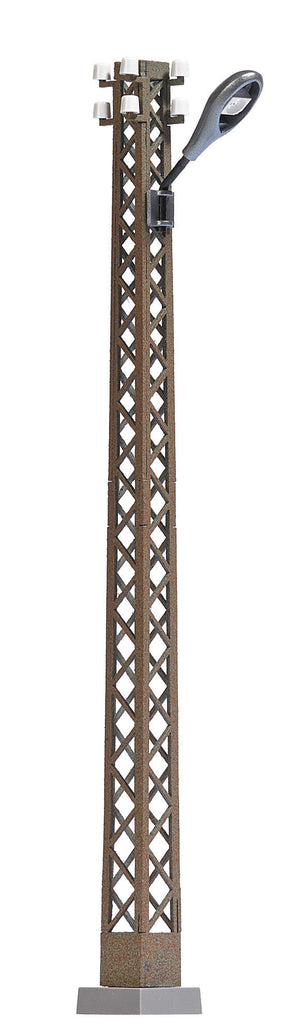 Black Forest® Hobby Supply Co Busch 4181 HO Scale Lamp with Rusty Latticework Mast, Teardrop Lamp — HO Scale Lighting > Busch