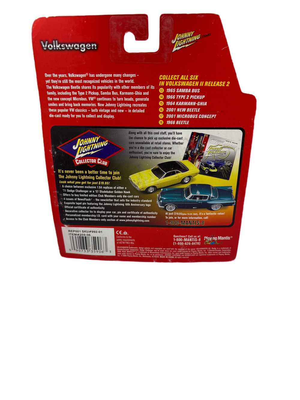S and E Hobbies and Collectables Johnny Lightning 2001 New Beetle Diecast Blue