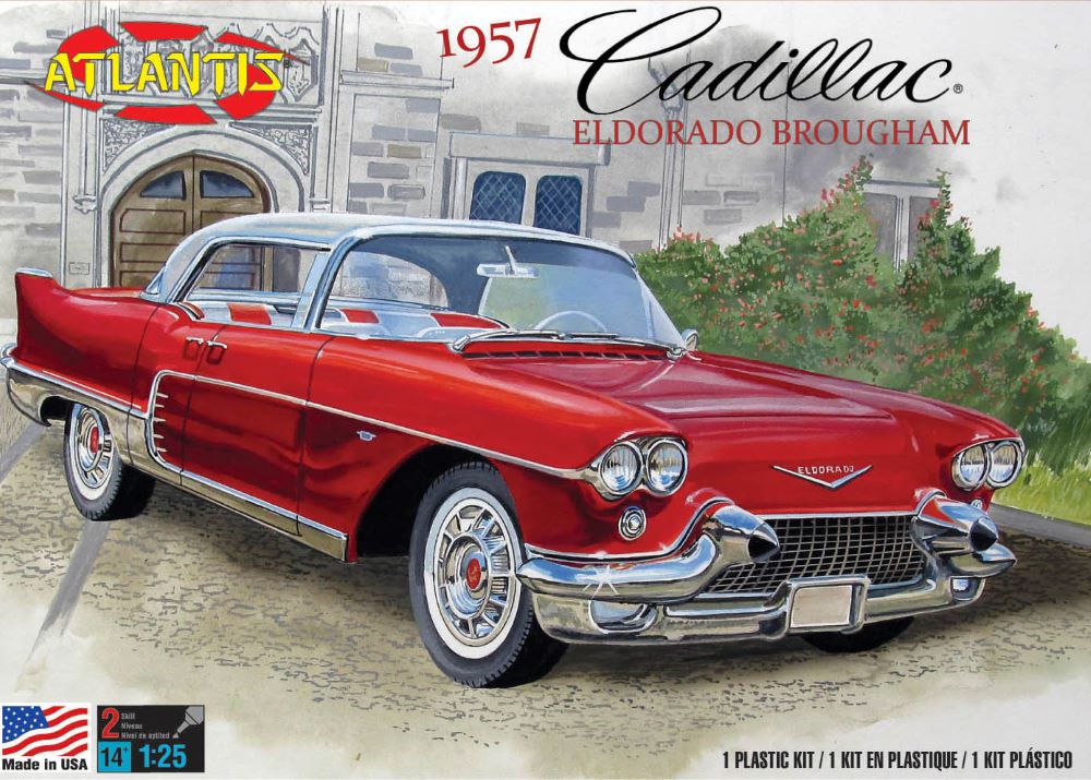 Black Forest® Hobby Supply Co Atlantis Models 1244 1/25 1957 Cadillac Eldorado Brougham Car (formerly Revell) — Sci-Fi & Pop