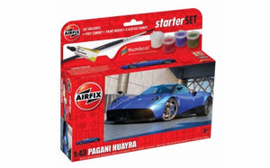 Black Forest® Hobby Supply Co Airfix 55008 1/43 Pagani Huayra Car Small Starter Set w/paint & glue — Military Aircraft Kits