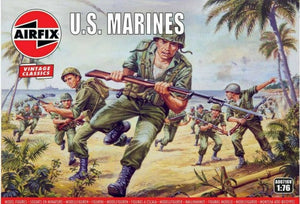Black Forest® Hobby Supply Co Airfix 716 1/76 WWII US Marines Figure Set (45) — Figures & Soldier Kits > Airfix