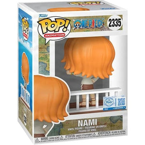 Boxed Funko Pop! Animation - One Piece - Vinyl Figures - Select Figure(s) featuring the character Nami with orange hair, displayed in window packaging by a veteran-owned hobby store supporting STEM education and community builders.