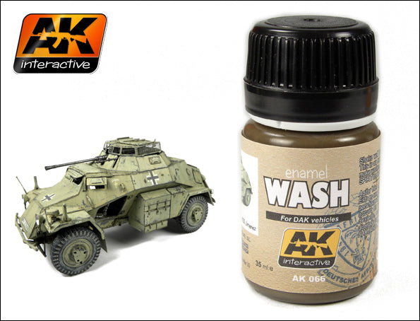 Black Forest® Hobby Supply Co AK Interactive 66 DAK Vehicle Wash Enamel Paint 35ml Bottle — Glues, Paints, Tools > AK
