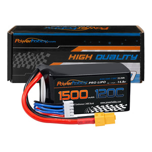 Powerhobby 4S 14.8V 1500mah 120C Lipo Battery w XT60 Plug