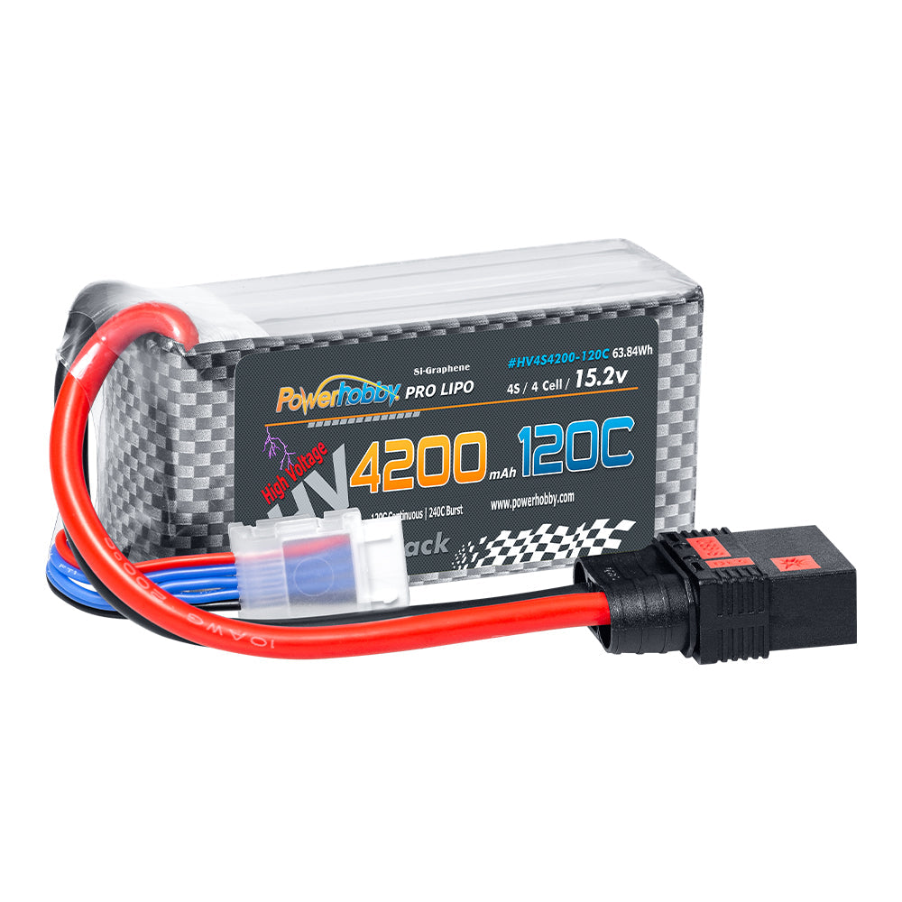 Powerhobby 4S 15.2V 4200mah 120C GRAPHENE + HV Lipo Battery w QS8 Plug