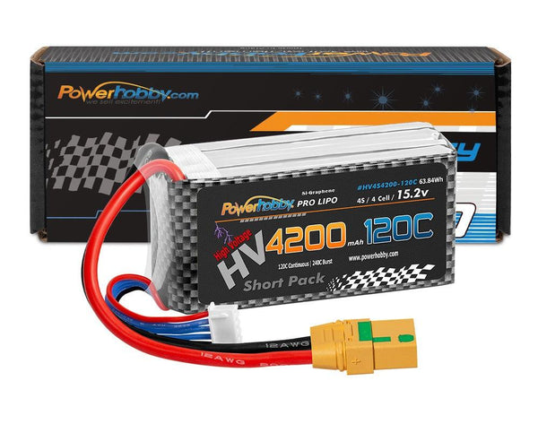 Powerhobby 4S 15.2V 4200mah 120C GRAPHENE + HV Lipo Battery w XT90 Plug