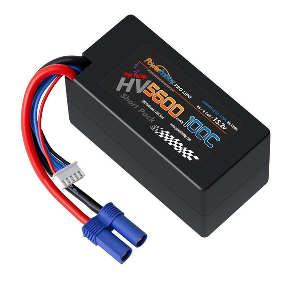 Powerhobby 4s 15.2V 5600MAH 100C HV Lipo Battery EC5 Plug Hard Case SHORT