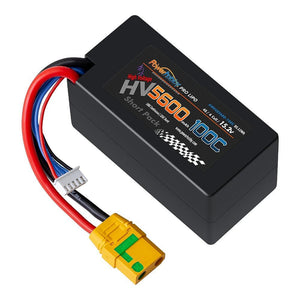 Powerhobby 4s 15.2V 5600MAH 100C HV Lipo Battery XT90 Plug Hard Case SHORT