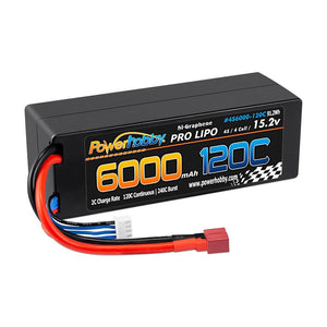 Powerhobby 4s 15.2v 6000MAH 120C Graphene + HV Lipo Battery Deans Plug Hard Case