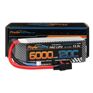 Powerhobby 4s 15.2v 6000MAH 120C Graphene + HV Lipo Battery QS8 Plug 8AWG Wire