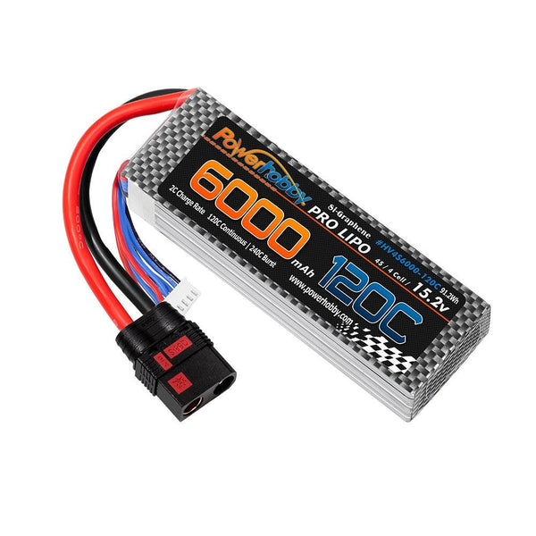 Powerhobby 4s 15.2v 6000MAH 120C Graphene + HV Lipo Battery QS8 Plug 8AWG Wire