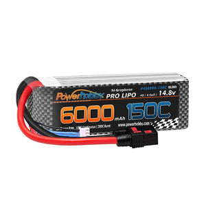 Powerhobby XTREME 4S 14.8V 6000mah 150C-300C Lipo Battery W QS8 Plug 8AWG