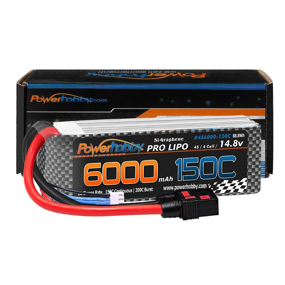 Powerhobby XTREME 4S 14.8V 6000mah 150C-300C Lipo Battery W QS8 Plug 8AWG