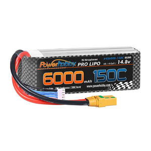 Powerhobby XTREME 4S 14.8V 6000mah 150c-300C Lipo Battery W XT90 4-Cell