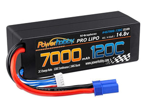 Powerhobby 4s 14.8V 7000MAH 120C Graphene Lipo Battery w EC5 Plug Hard Case