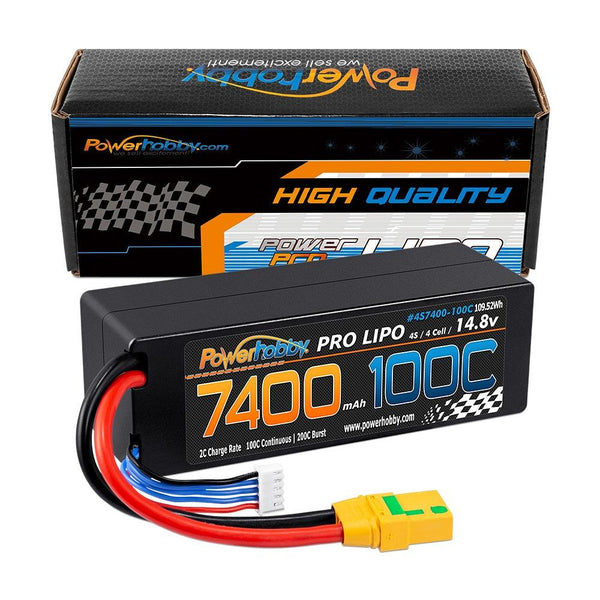 Powerhobby 4s 14.8V 7000MAH 120C Graphene Lipo Battery w XT90 Plug Hard Case