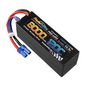 Powerhobby 4s 15.2V 8000MAH 120C HV + GRAPHENE Lipo Battery EC5 Plug Hard Case