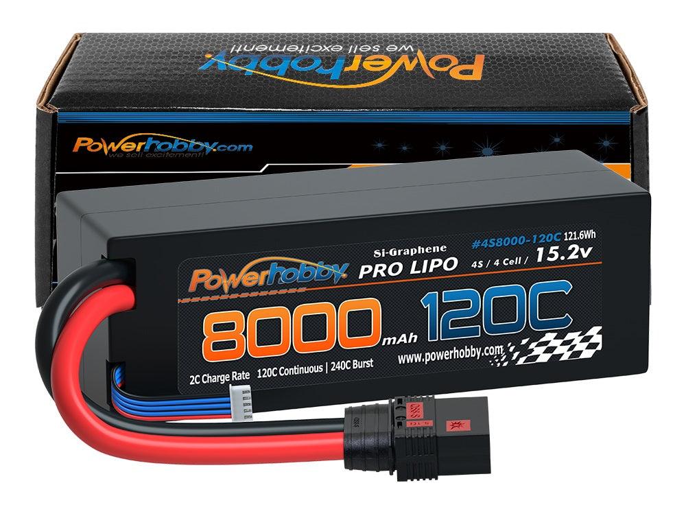 Powerhobby 4s 15.2V 8000MAH 120C HV + GRAPHENE Lipo Battery QS8 Plug 8AWG