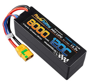 Powerhobby 4s 15.2V 8000MAH 120C HV + GRAPHENE Lipo Battery XT90 Plug Hard Case