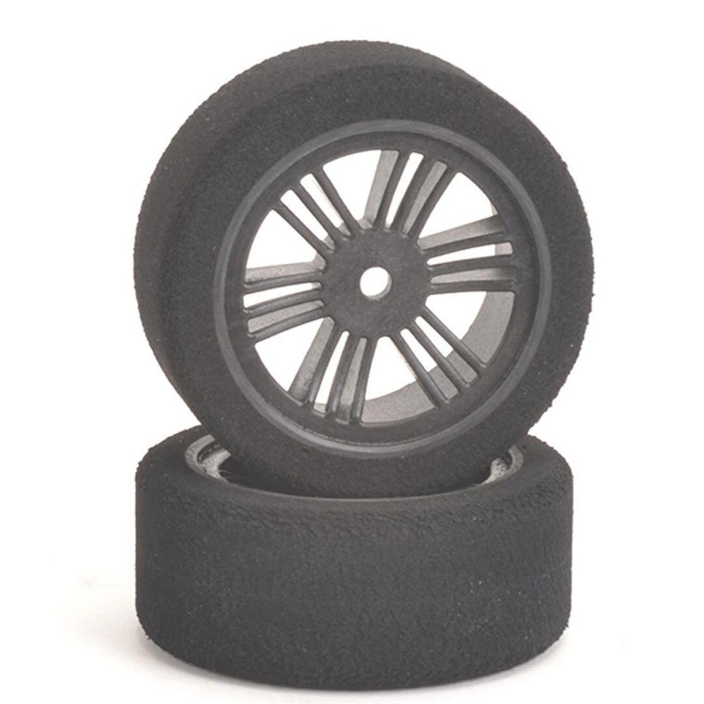 PowerHobby Contact RC J13773 1/10 Foam Front Tires 26mm 37Shore JAP Black Carbon Wheels (2)
