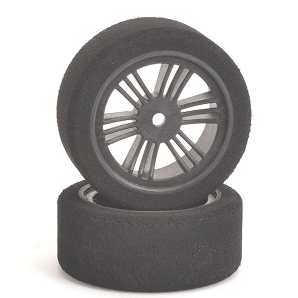 Contact RC J14073 1/10 Foam Front Tires 26mm 40Shore JAP Black Carbon Wheels (2)