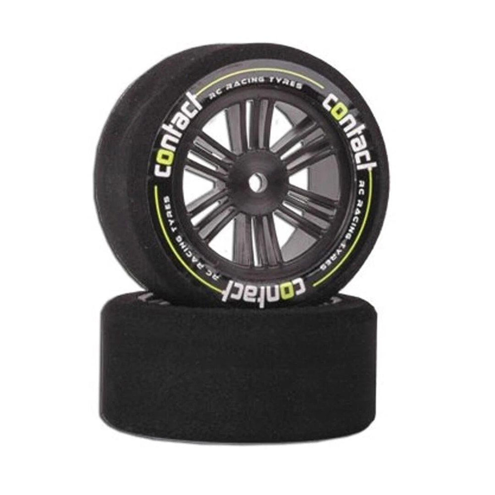 PowerHobby Contact RC J1A73 1/10 Front Double Compound A Soft Black Carbon Wheels (2)