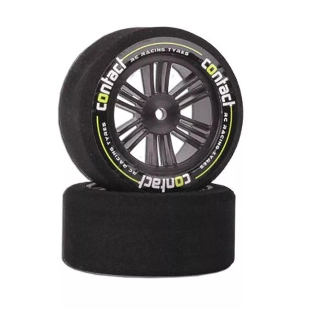 PowerHobby Contact RC J1C73 1/10 Front Double Compound C Hard Black Carbon Wheels (2)